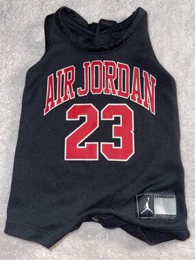 Air Jordan 23 Black & Red Infant Romper Size Newborn